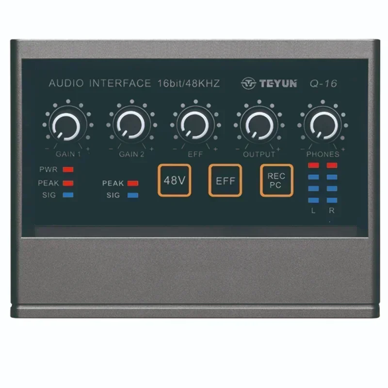 Аудиоинтерфейс TeyunQ16 для записи компьютера бесплатный диск USB внешняя звуковая