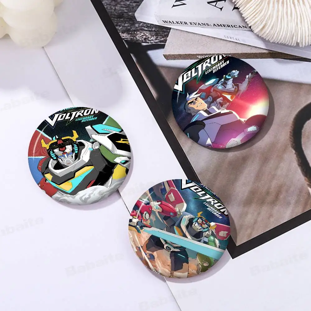 Фото Значки-пины с надписью «Аниме V-Voltron L-Legendary Defender», креативные броши, украшения для рюкзаков и одежды, подарки №3