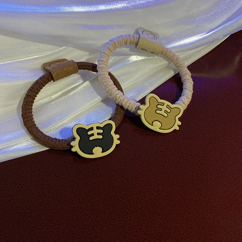

Cute Wild Tiger Hair Rope Sweet Girl Heart Hair Ring Head Rope Rubber Band Leather Girl Hair Accessories Elastic Hair Bands