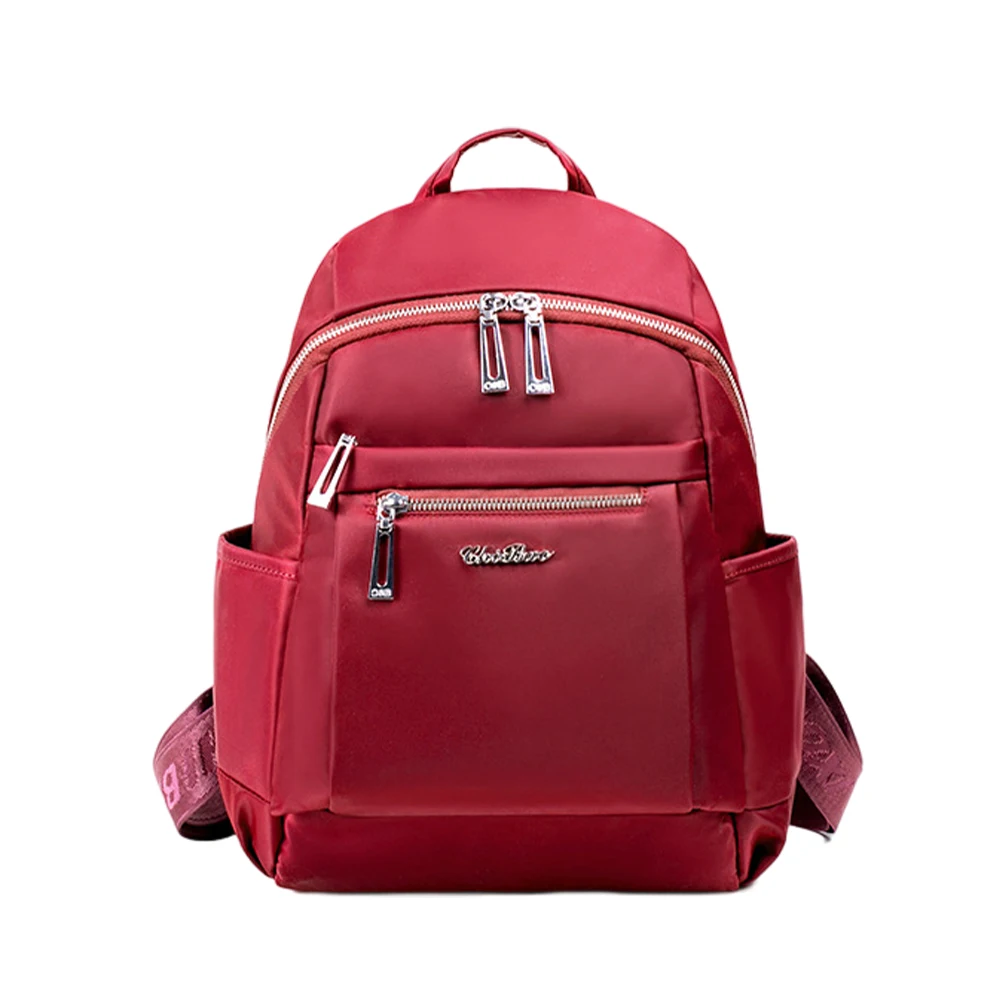 

Нейлоновая Повседневная сумка на плечо, однотонный водонепроницаемый студенческий рюкзак на молнии, прочный легкий износостойкий уличный игровой ранец