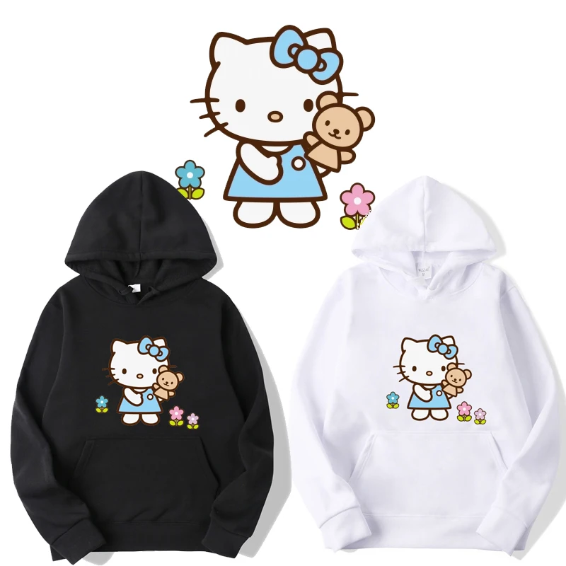 

Sanrio Kawaii Clothes Long Sleeve Top Hoodie Anime Hoodie Harajuku Hoodie Couple Wear Y2K Top Hello Kitty Hoodie