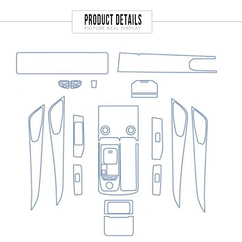 Автомобильная внутренняя центральная консоль украшение из ТПУ защитные