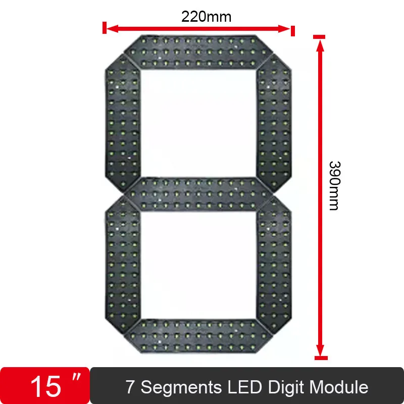 4pcs/lot 15 inch 7 Segment Display Number LED Display For Price/Time/Temperature/Score Sign Outdoor Waterproof Digital module