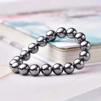terahertz energy stone round bead bracelet crystal magnetic therapy health stone hand row necklace jewelry gift