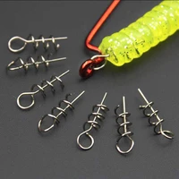 luya soft bait accessories stainless steel wire 20 pieces spring lock needle suitable for crank hook lead hook connector fishing