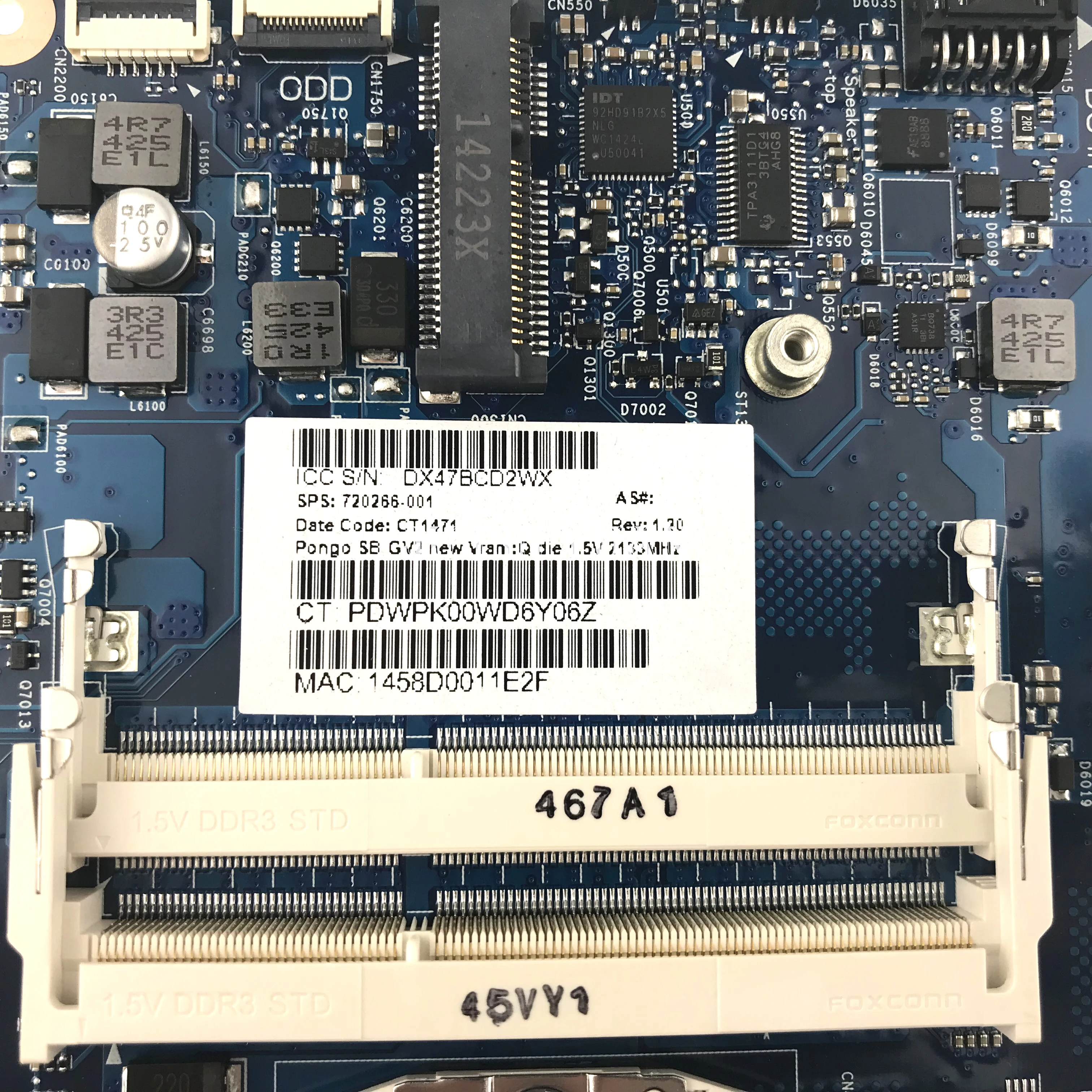 Рисунок 3 - Материнская плата ноутбука 720266-501