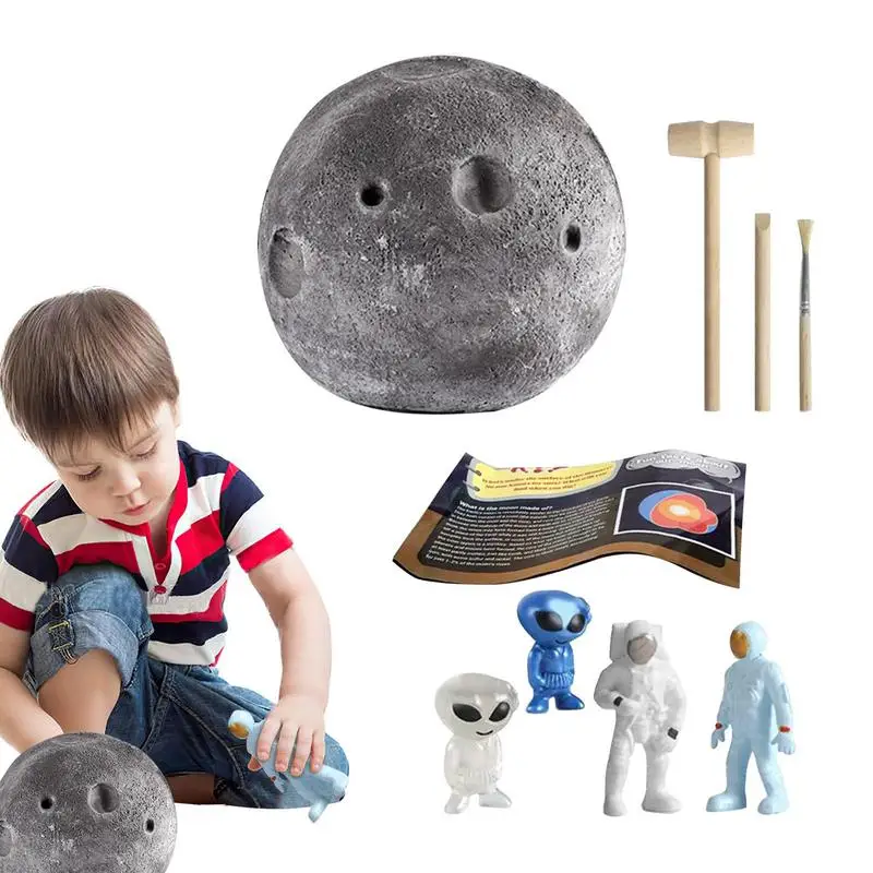 

Moon Ball Planet Dig Kit Science Digging Kit For Kid Moon Ball And Figurines Dig Kit Space Collection Kit With Alien & Astronaut