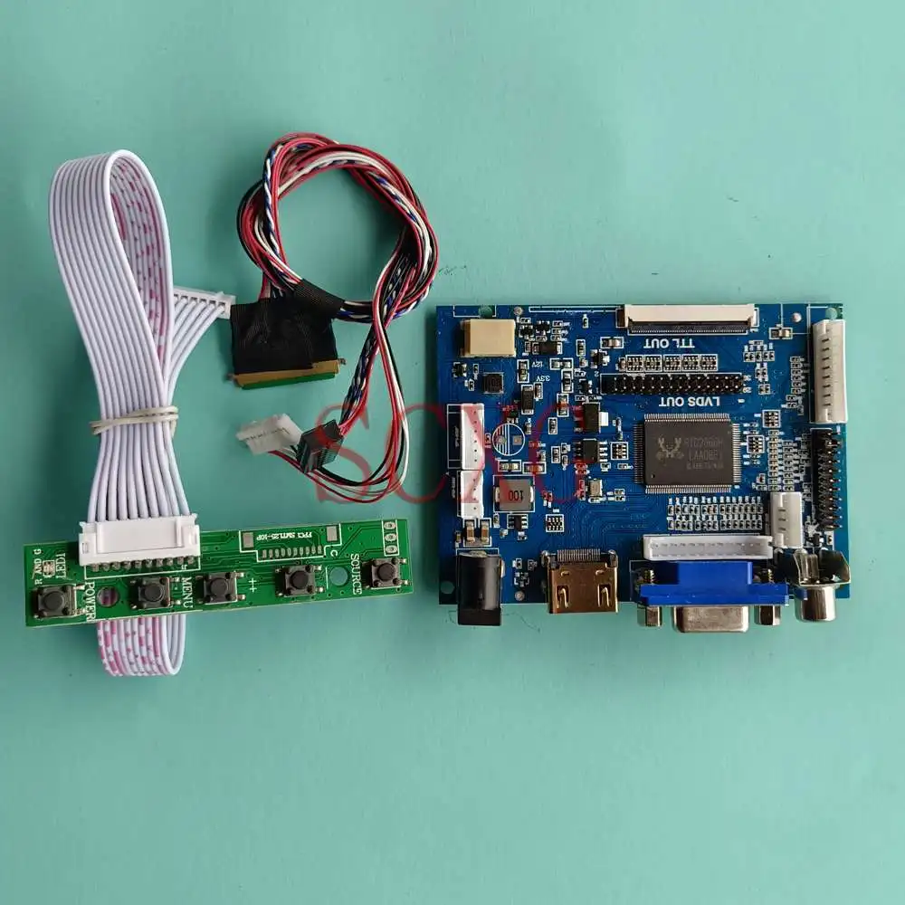 

Плата драйвера контроллера ЖК-дисплея для B101AW03 V0, 1024*600 LVDS, 40 контактов, 2AV + VGA + HDMI, совместимый нетбук 10,1 дюйма, Комплект «сделай сам»
