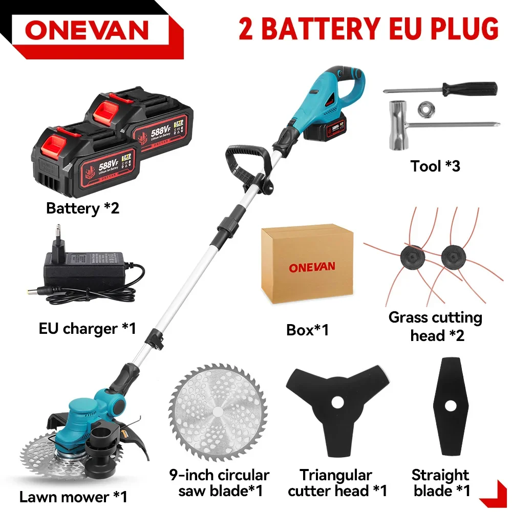 

Аккумуляторная газонокосилка ONEVAN 9 дюймов 4000 Вт