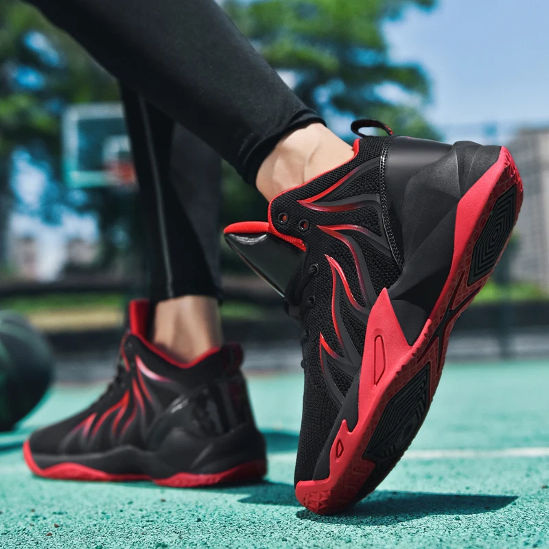 Men's Basketball Shoes Cushioning Durable Sole Sports Shoes Men Light Basketball Sneakers Non-slip Sneakers Women Gym Boots