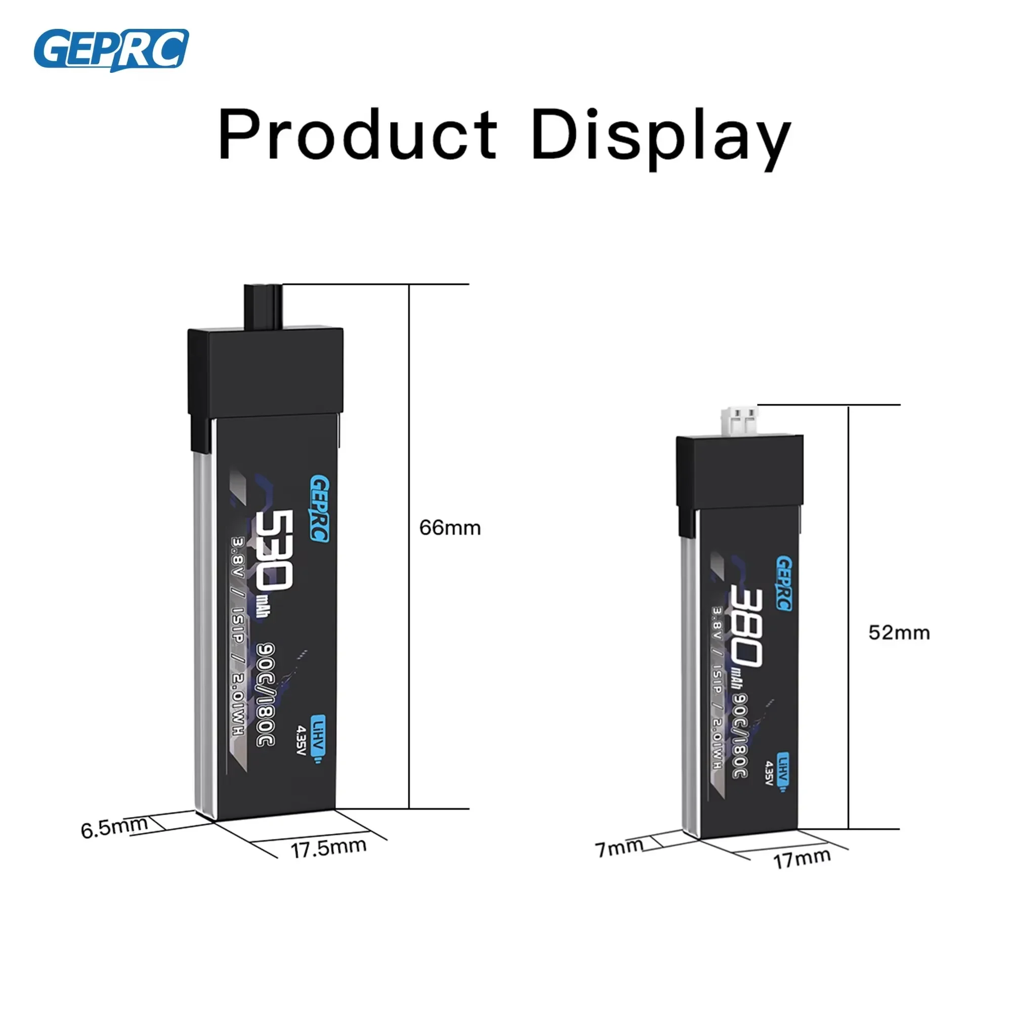 GEPRC LiHV 1S 530 мАч 3 8 В 90C/180C аккумуляторы PH2.0 A30 штекер для 1 6-2 &quotFPV дронов RC FPV