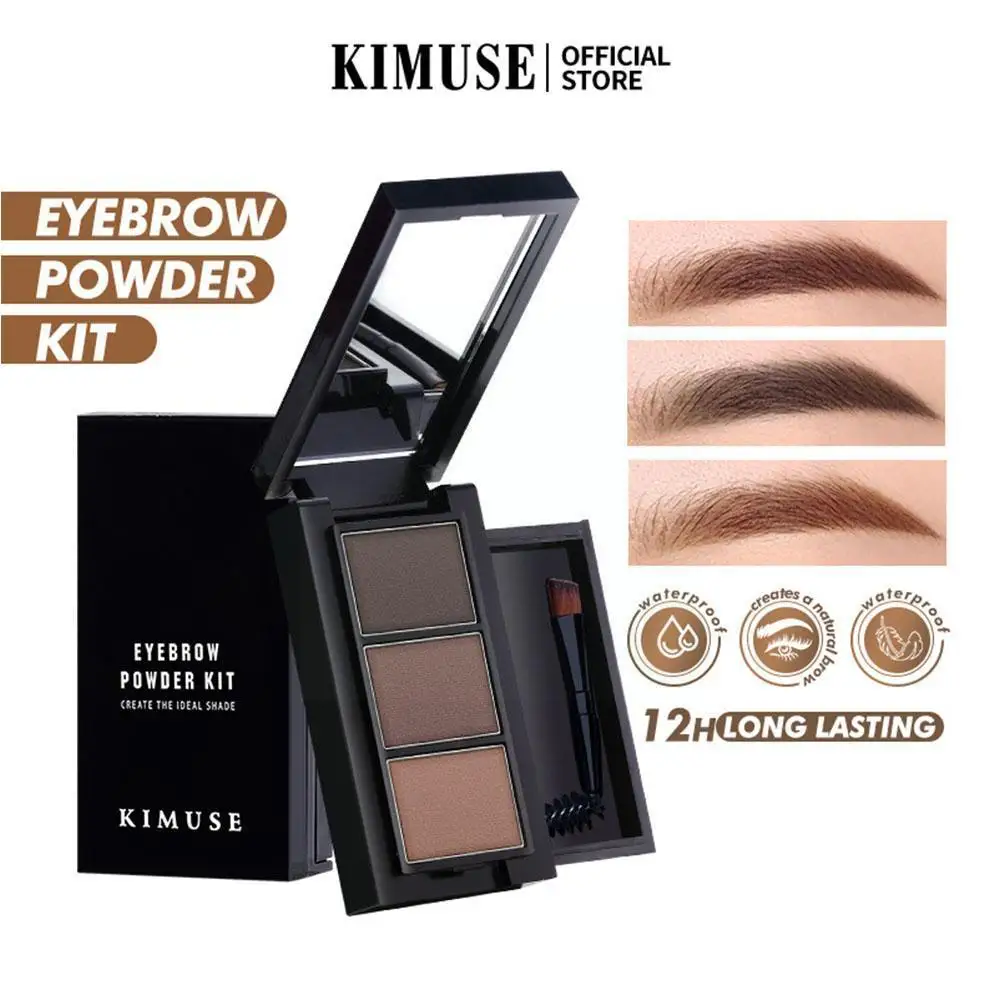 

New Three-color Eyebrow Powder Eyebrow Cream Unmarked Non Eyebrow Lasting Flowering Sweat Brush Natural Waterproof Proof Q2g3