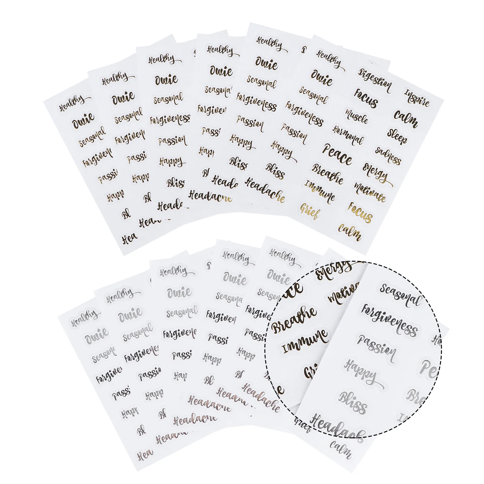 

Этикетки для эфирных масел, 10 листов, наклейки на бутылки, маркеры для бутылок