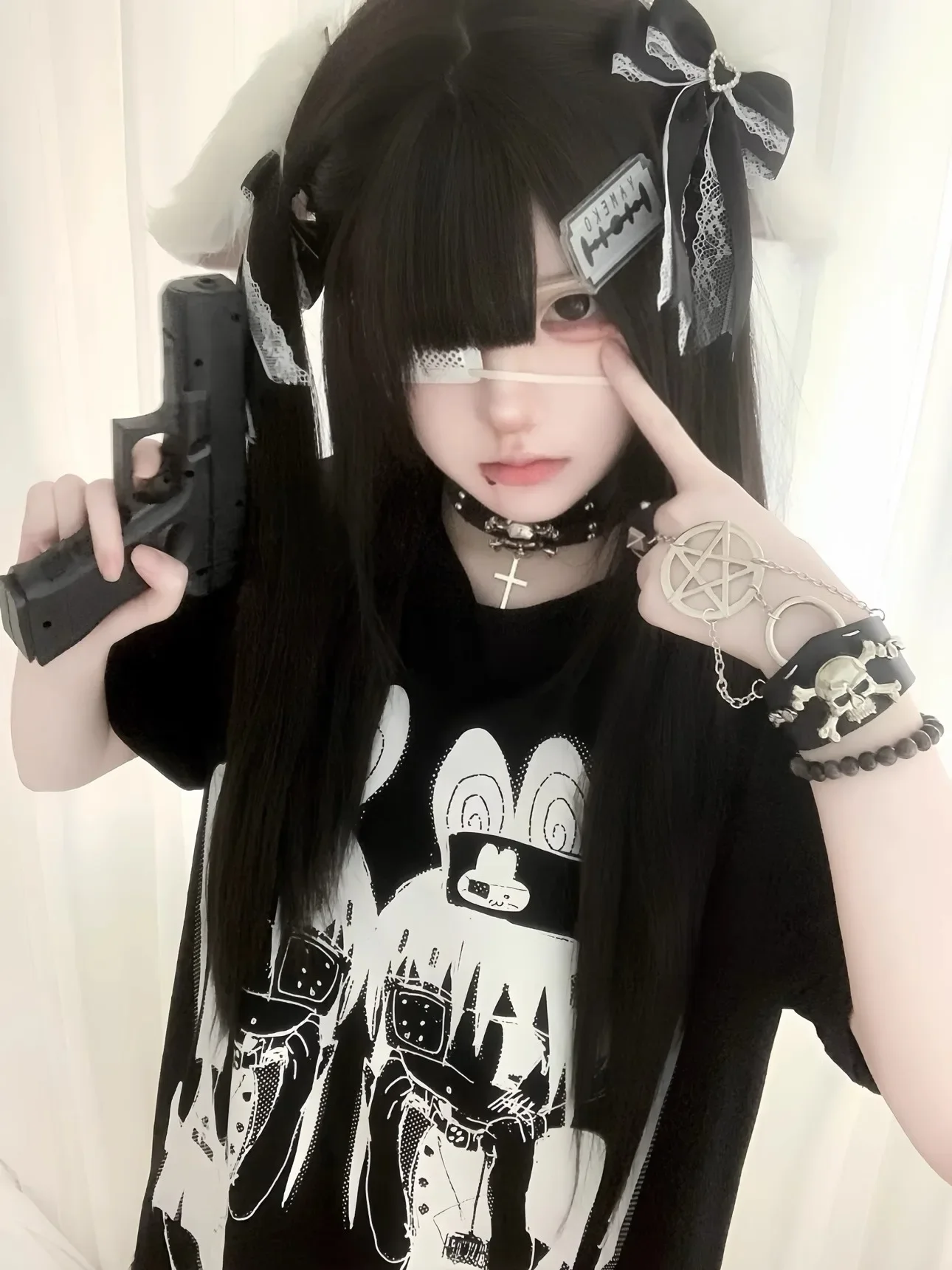 Очаровательные футболки с коротким рукавом круглым вырезом и принтом кролика