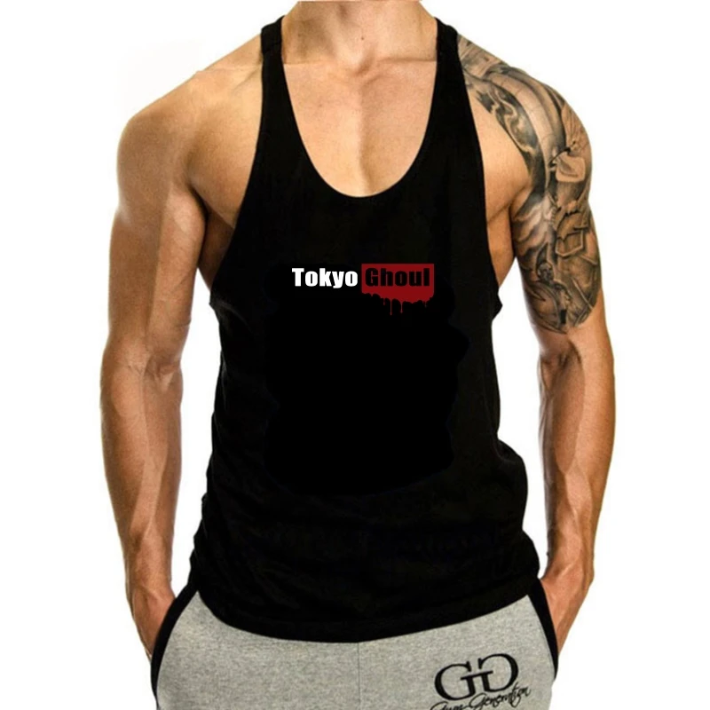 

tokyo ghoul tank top men men Character sleeveless S-XXXL Unisex Anti-Wrinkle New Fashion Summer Style Pattern tank top men