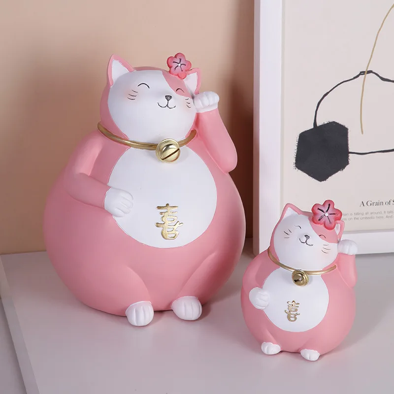 Lucky Cat Decoration New Store Opening Fortune Cat Living Room TV Cabinet Small Ornament Decoration Housewarming Gifts