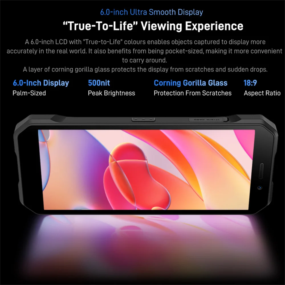 DOOGEE S61 Pro Rugged Phone 6GB RAM+128GB ROM NFC 20MP Night Vision Camera 5180mAh 6.0