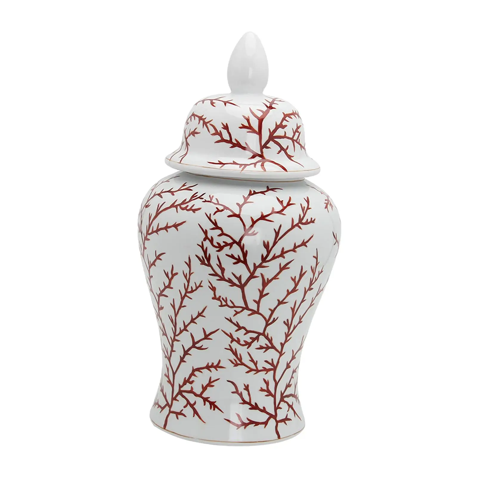 

Modern Ceramic Ginger Jar Vase Temple Jars Porcelain Jar Ornament Table Centerpiece Floral Arrangement Vase