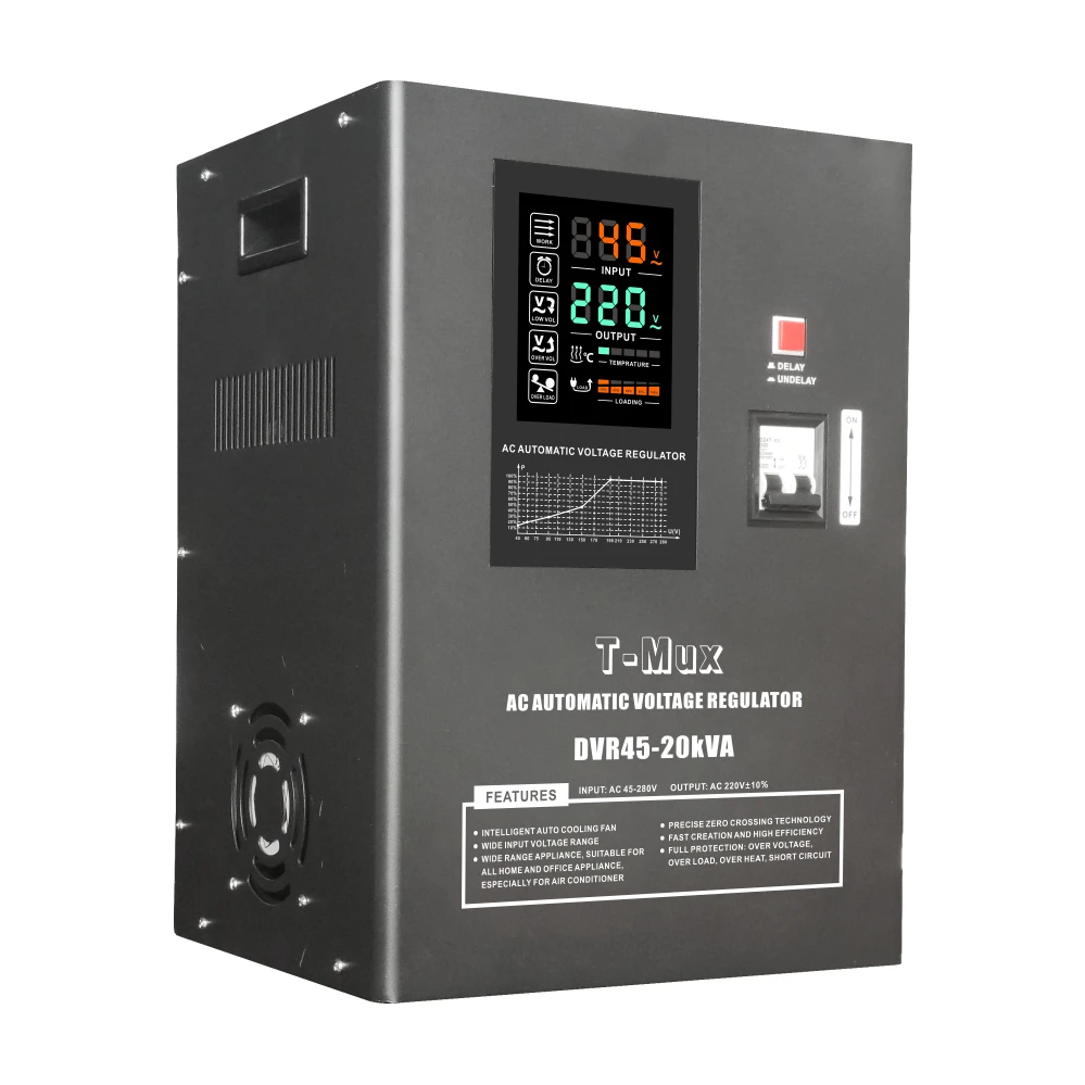 

input 45V ultra low voltage regulator 20KVA wall mounted home automatic voltage regulator 220V