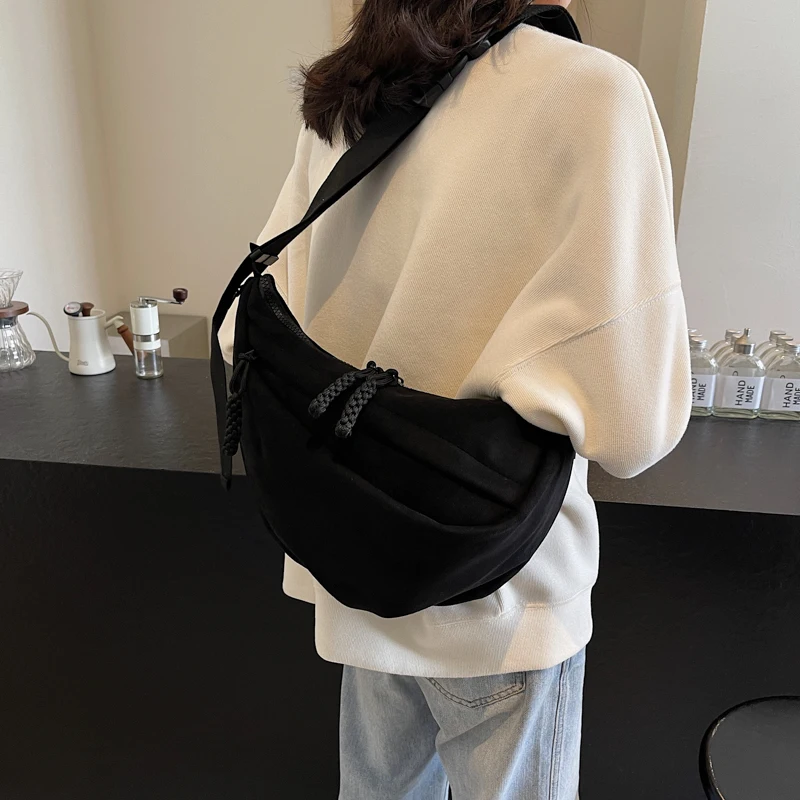 Сумка в форме полумесяца для женщин сумка через плечо с регулируемым ремешком