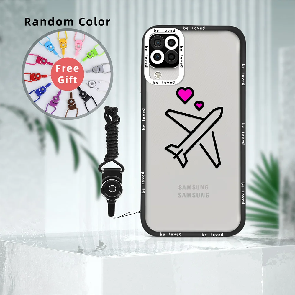 

Airplane Clear Phone Case for Samsung A12 A71 A21S A32 4G A52 A52S A53 5G A72 S22 Plus S22Ultra Shockproof Soft TPU Back Cover