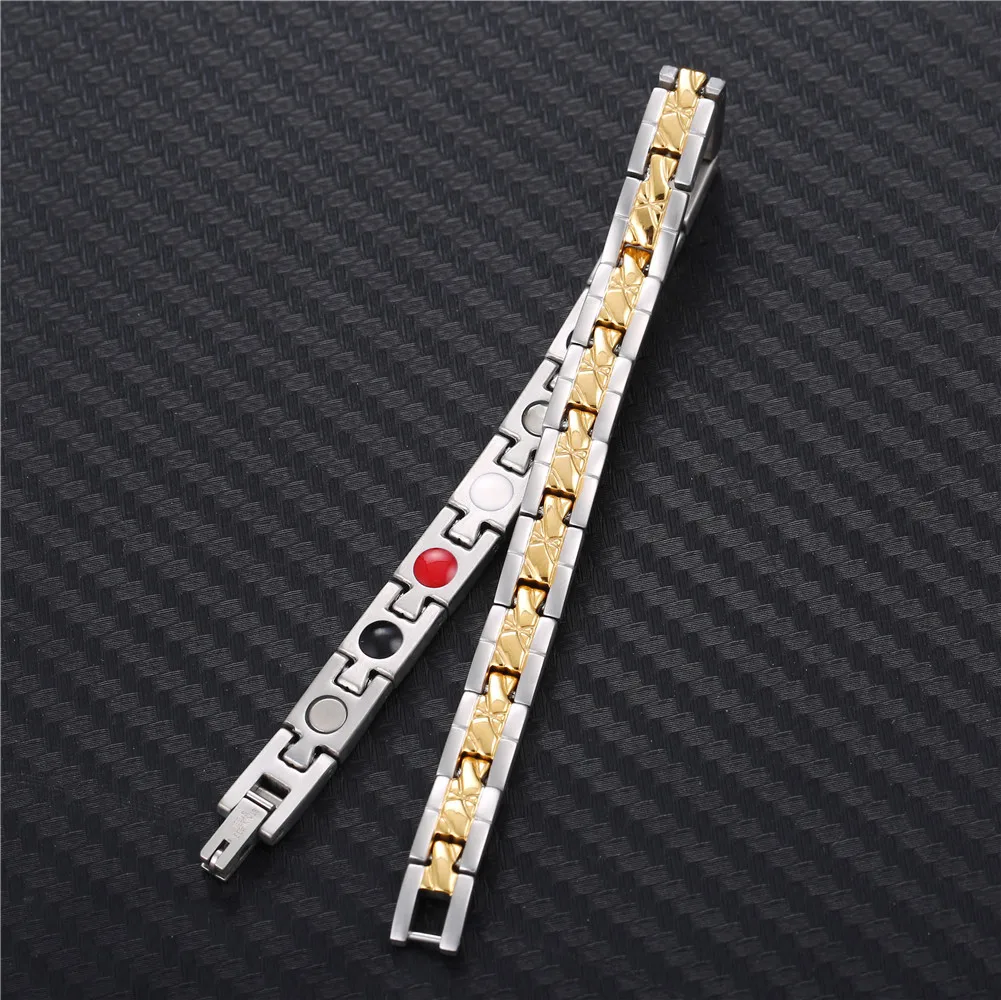 Титановый стальной браслет Здоровья с отрицательными ионами, антирадиационный гематит, сжигание жиров, германий, антиоксидантная энергия.