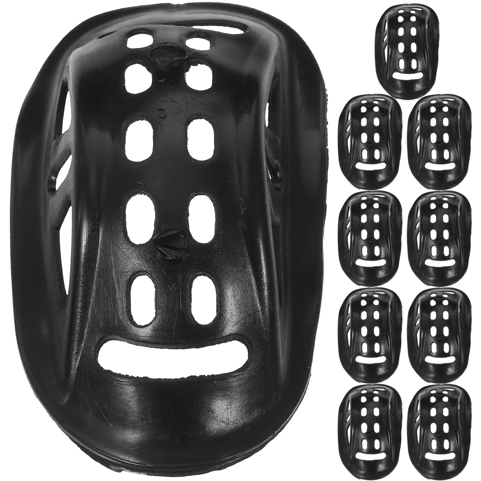 

10 Pcs Chin Rest Eyeblack Baseball Safety Cup Pads Rubber Accessory Sports Cycling
