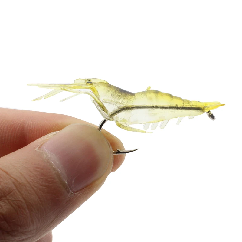 10 шт. искусственная Мягкая приманка креветки червь для рыбалки 1 3 г/5 см крючок