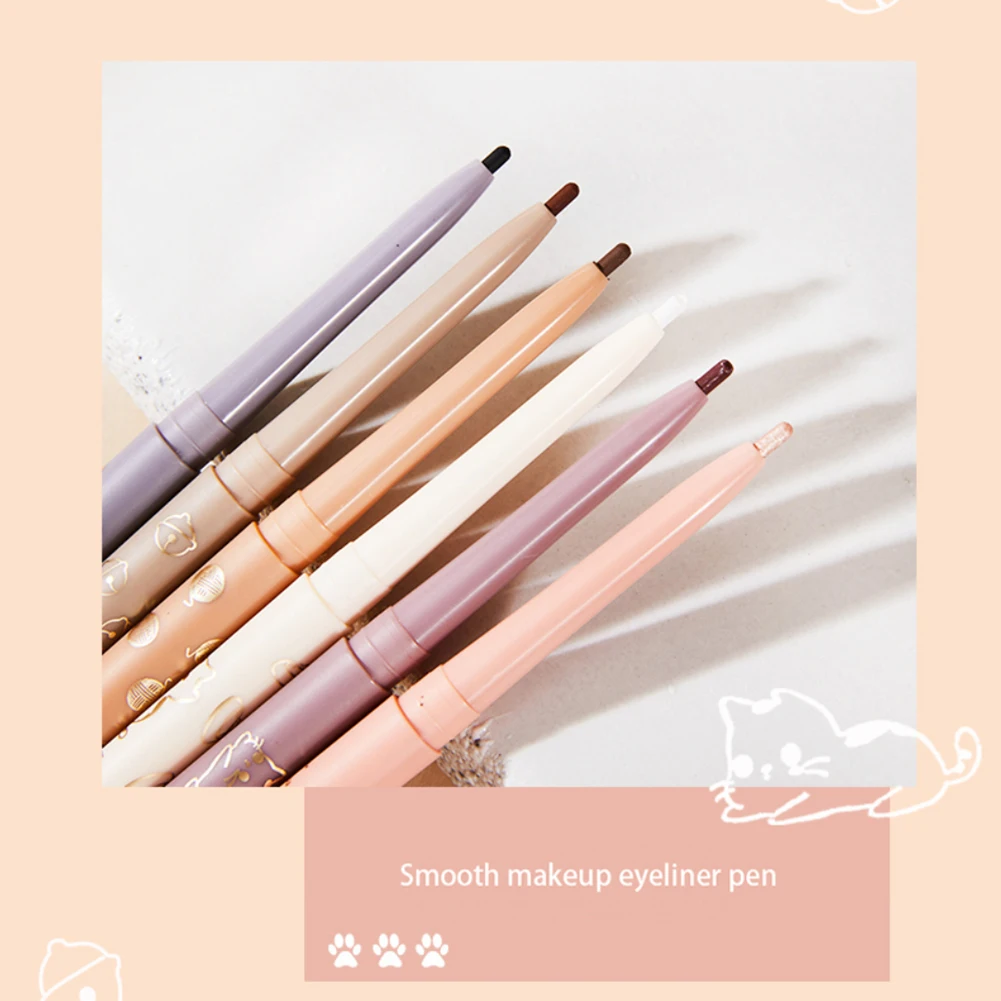 

ELECOOL 6 Color Option Matte Eyeliner Gel Pencil Easy To Wear Colorful White Yellow Blue Eye Liner Pen Cream Makeup Cosmetics