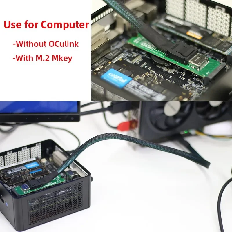 EXP GDC OCuLink GPU Dock PCIe 4 0x4 высокоскоростной для мини-ПК ноутбука внешней