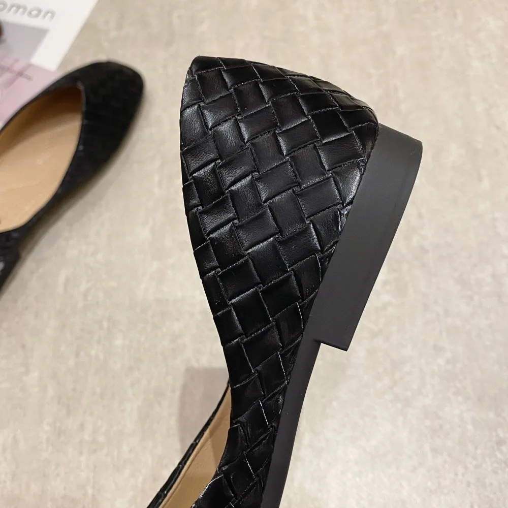 2022 New Arrival Women Casual Loafers Square Toe Slip-On Comfortable Office Ladies Work Driving Party Woman Flat Single Shoes