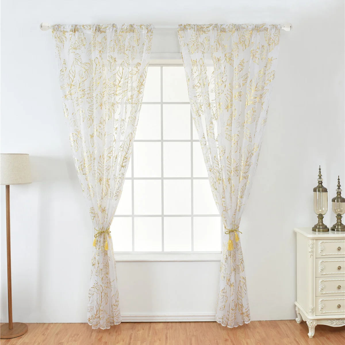 

Tulle Drapes Floral Curtain White Home Decor Decorative Window Curtain White Curtains Flowers Sheer Curtain