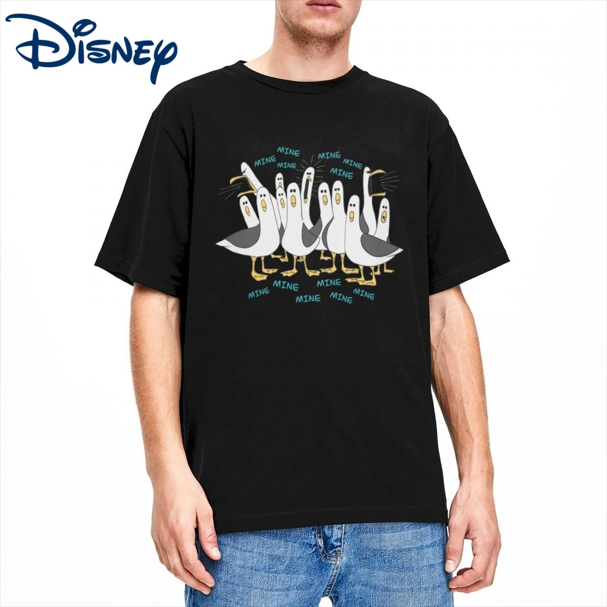 

Finding Nemo Seagulls Cartoon T Shirts Men Women 100% Cotton Awesome T-Shirt O Neck Disney Tees Short Sleeve Clothes Summer