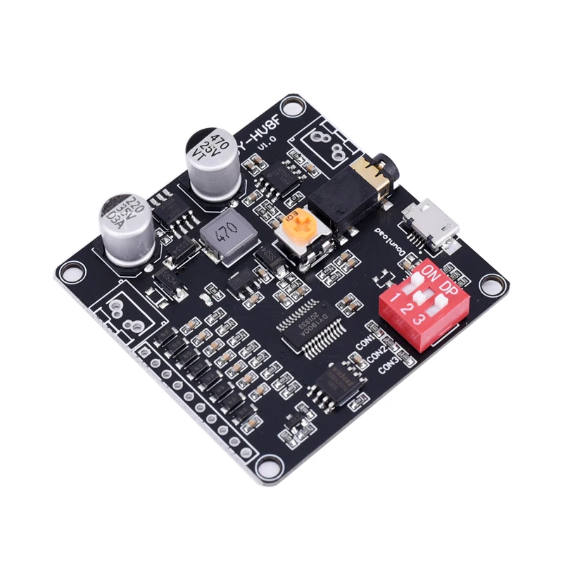 

Single-chip microcontroller voice broadcast control module plays advertisements and triggers serial port control for playback