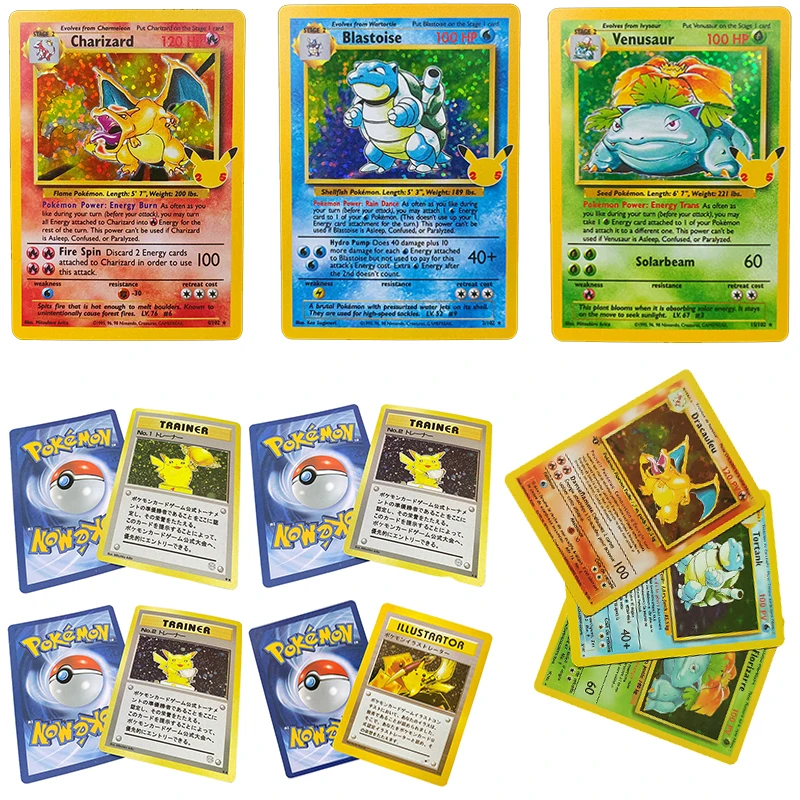 

Pokemon DIY 1PCS Japanese Flash card Pikachu Mewtwo Mario Charizard Anime Figure Game Collection Card Toy fiery gift