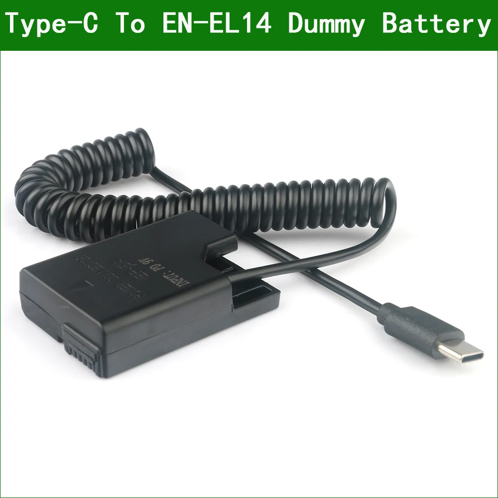 

EP-5a PD USB Type-C EN-EL14 Dummy Battery Power Adapter DC coupler For Nikon COOLPIX P7000 P7100 P7700 P7800 D3100 D3200 D3300