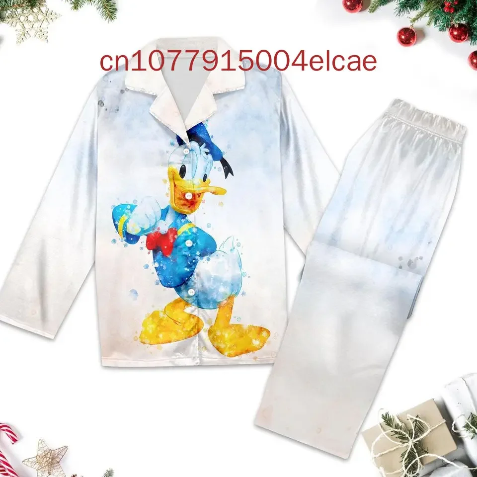 Рождественский пижамный комплект Disney Donald Duck повседневная мужская и женская
