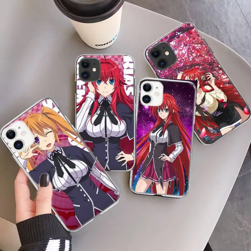 

High School Dxd Japan anime Phone Case Transparent soft For iphone 12 11 13 7 8 6 s plus x xs xr pro max mini