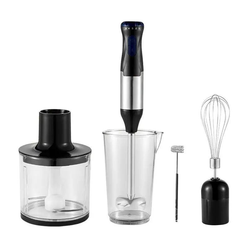 Hand Blender Electric 5-in-1 Manual Frother 1000W Electric Immersion Chopper Sticks For Preparing And Blending Soups Sauces Baby