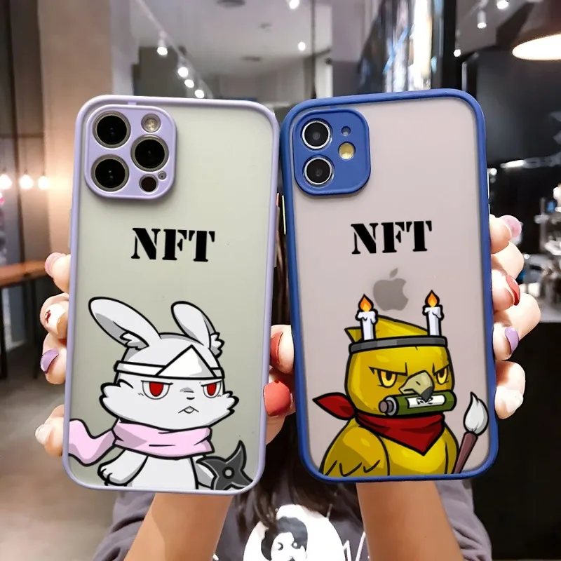 

Crypto Ninja NFT Phone Case Matte Translucent For IPhone Apple 12Pro 13 11 Pro 14 Max Mini Xs X Xr 7 8 6 6s Plus Se 2020 Cover