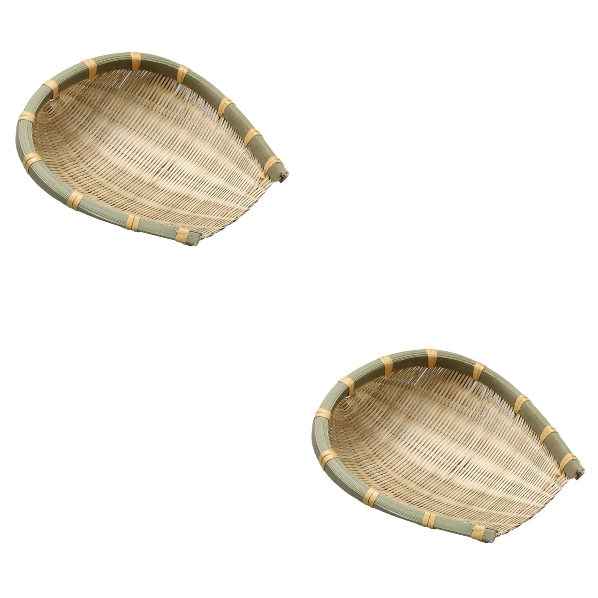 

Basket Wicker Tray Picnic Serving Bowl Storage Wovensnack Rattan Bread Hand Vegetables Natural Candy Fruitdecorative Plate