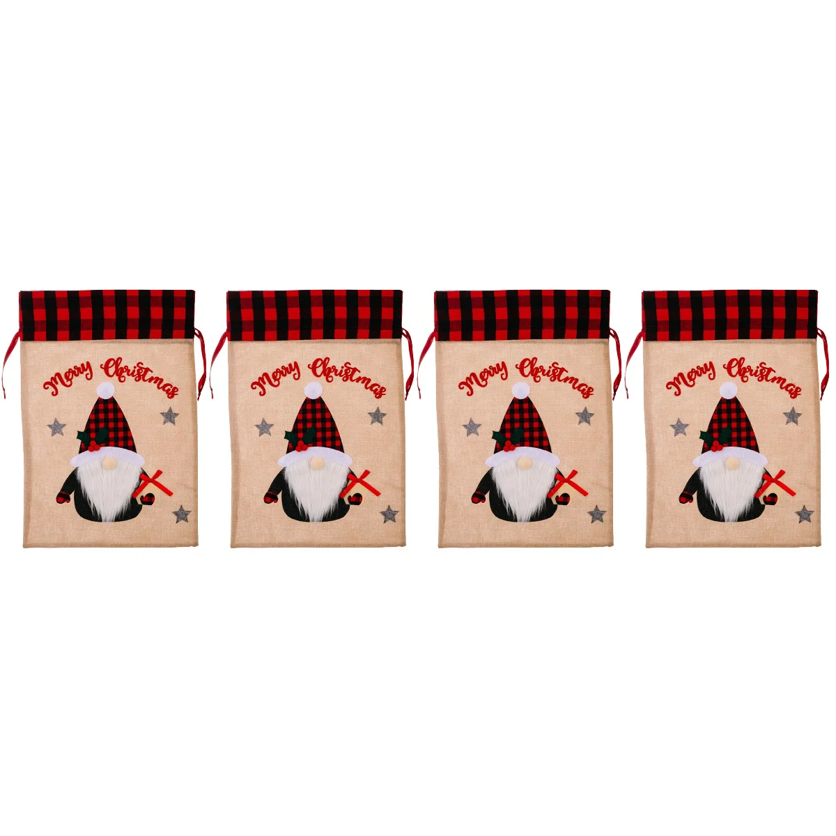 

4pcs Christmas Gift Bag Xmas Xmas Drawstring Bag Party Gift Holder