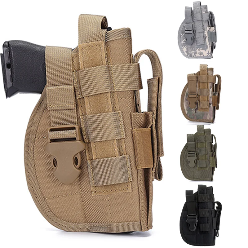 

Military Tactical Pistol Holster Molle Gun Holster Army Airsoft Shooting Hunting Magzine Compact Pouch Belts Holster Glock 17 19