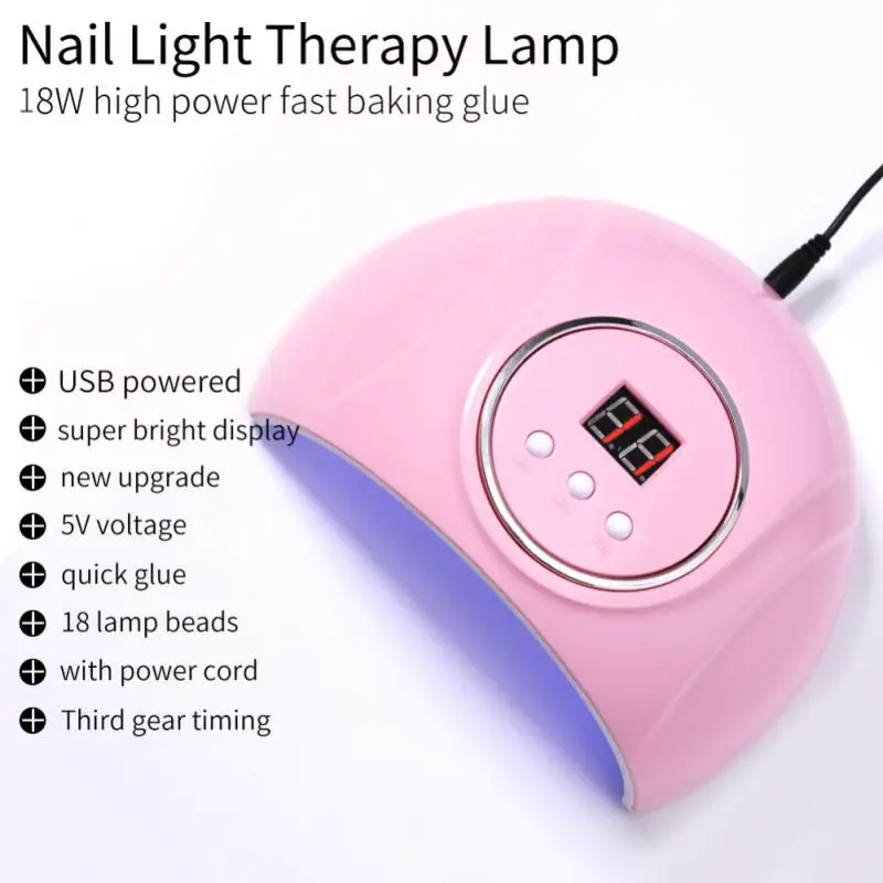 

Nail Dryer USB Powerful UV LED Nail Lamp For Curing All Gel Nail Polish With Motion Sensing Manicure Machine Pedicure Salon Tool
