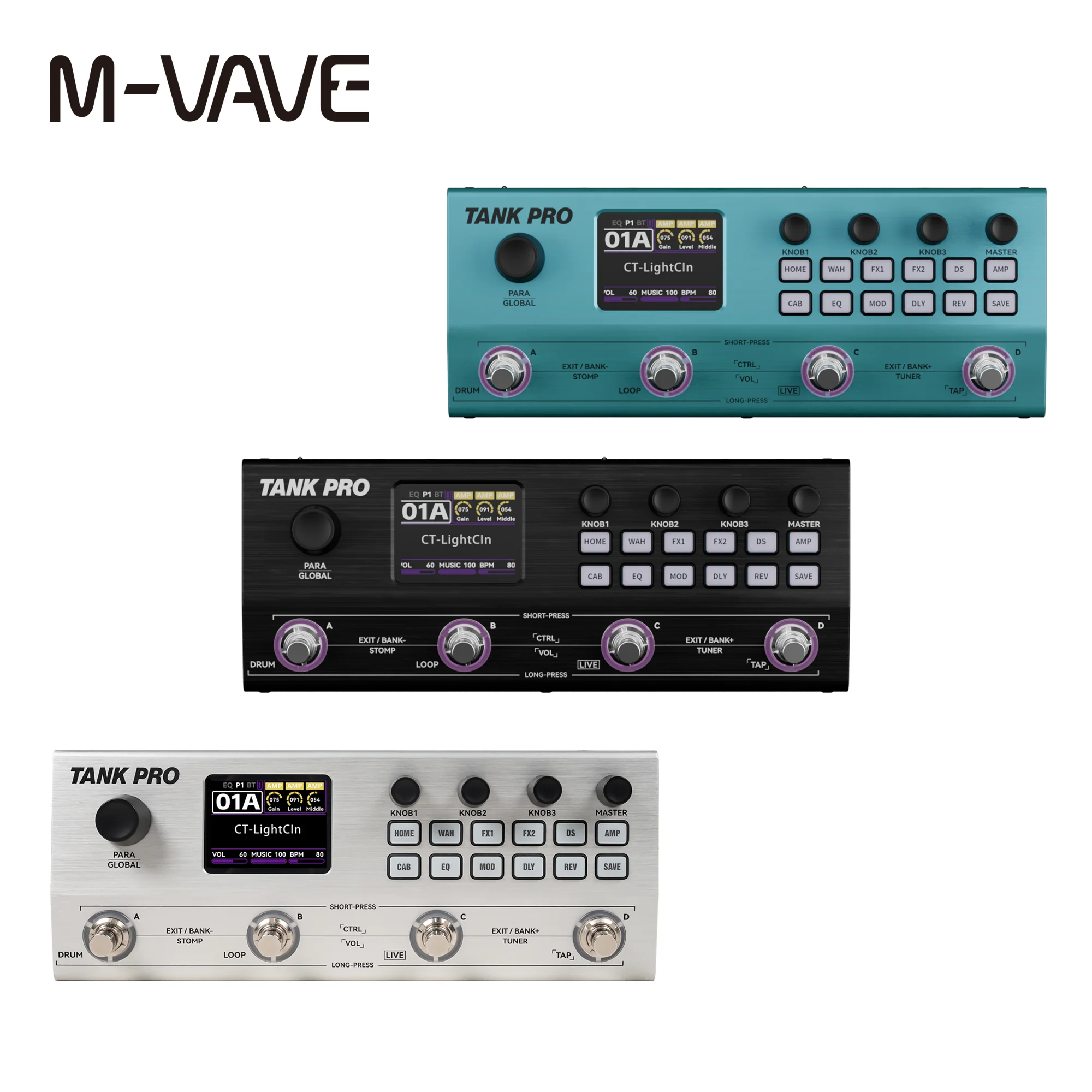 M-VAVE TANK PRO 2026 НОВАЯ гитарная педаль эффектов TANK, последняя версия, мультиэффекты для гитары и баса, TANK-PRO, TANK-G (art.: 3920dad495e8a) - 3920dad495e8a