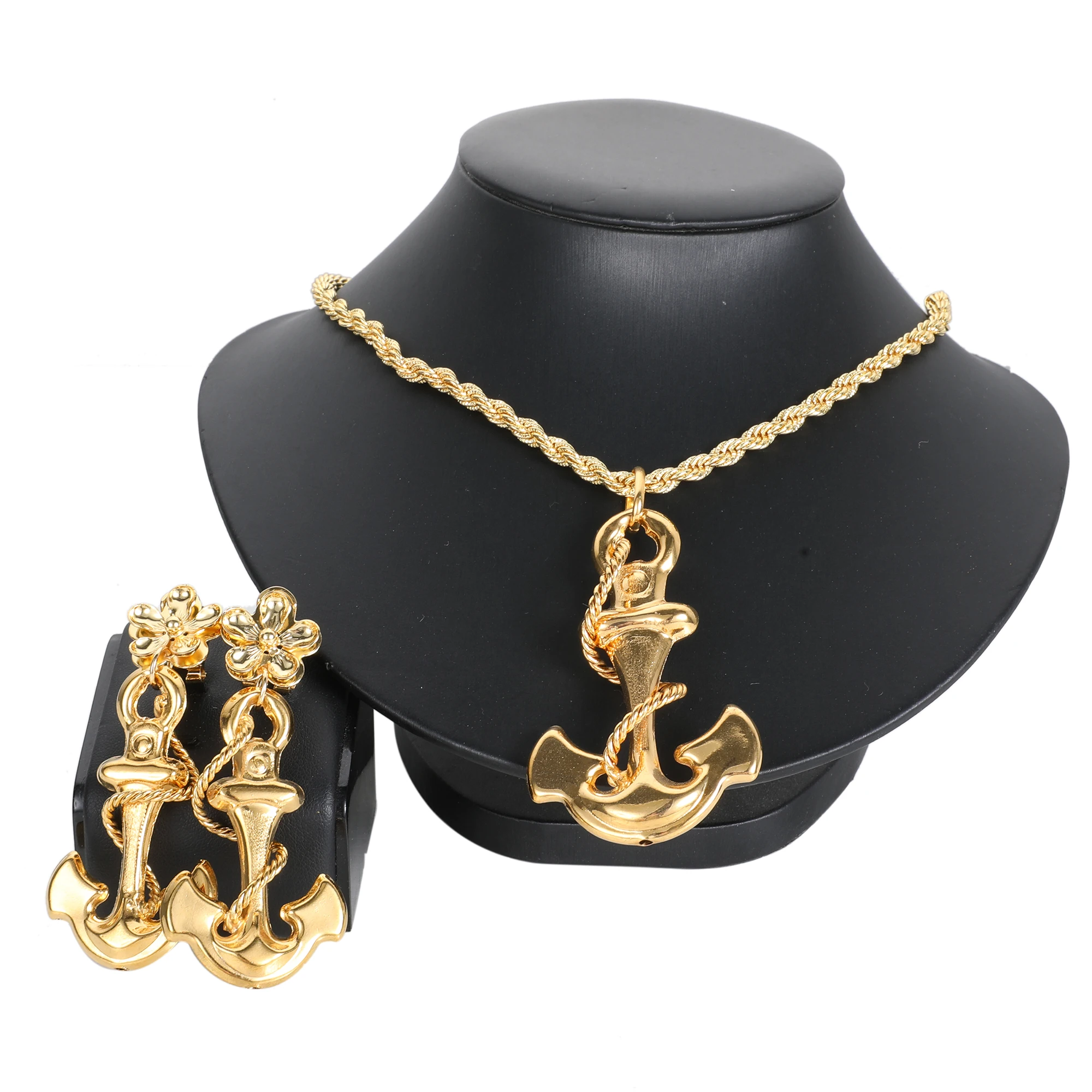 

Gold Plated Necklace and Earring Sets for Women African Jewelry Set for Women