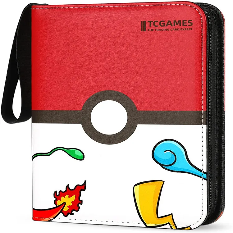 

Explosive Pokémon Card Book PU Zipper Loose-leaf Game Card Storage Book Full Range of Pokémon Card Book Children's Gifts
