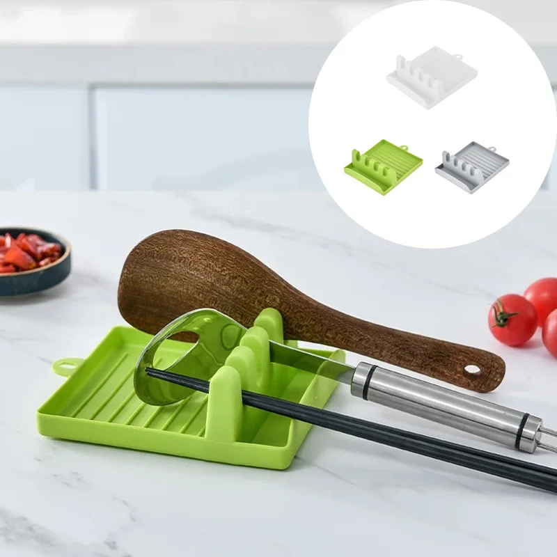 

Plastic Spoon Rest Kitchen Organizer for Fork Spatula Rack Spoon Holder Stand Tableware Storage Rack for Spoon Pot Lid Holder