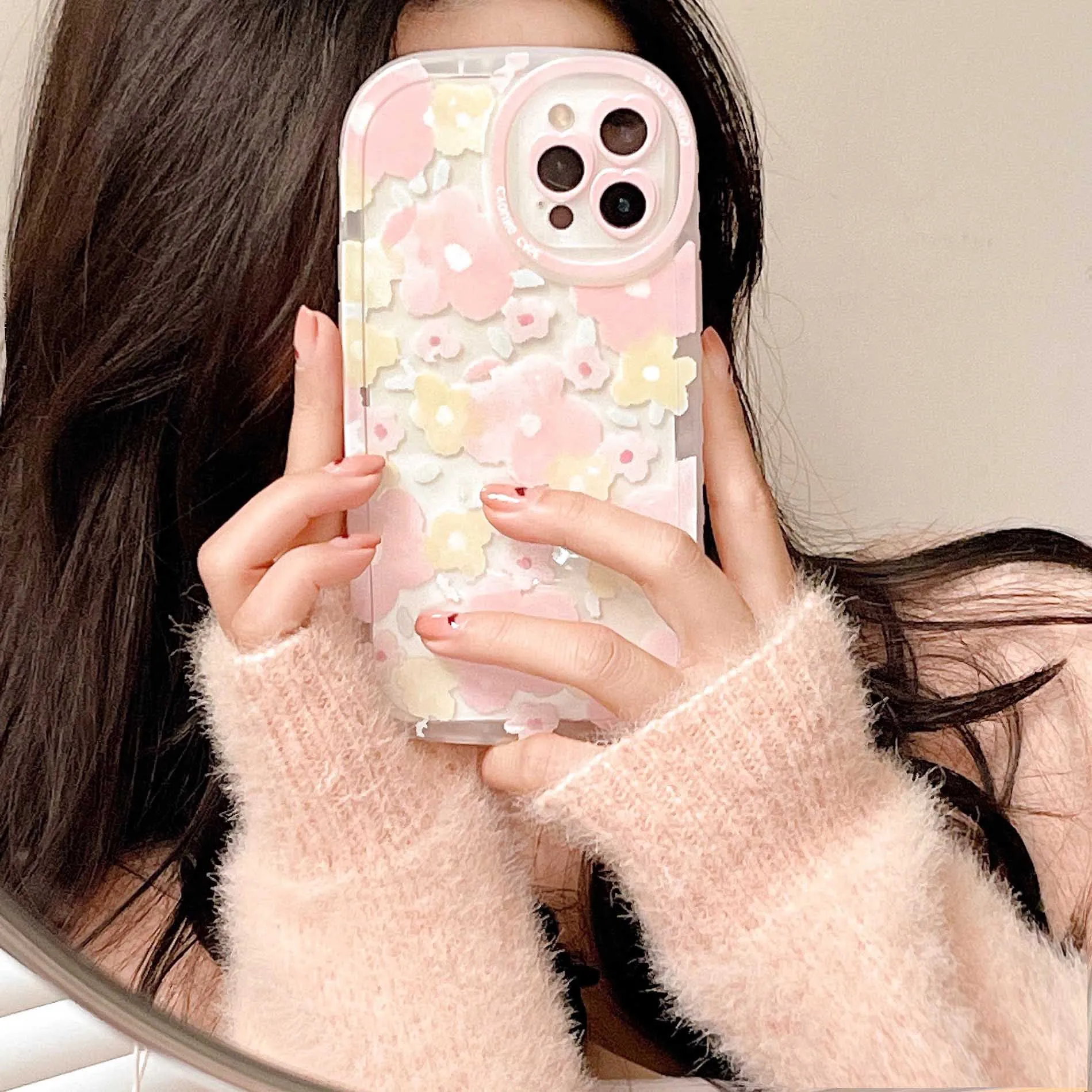 

Colorful Flower Transparent Phone Case For Iphone 13ProMax XR X XS 11 12 13 Pro Max 13Pro 12ProMax 11ProMax Soft Fundas Cover