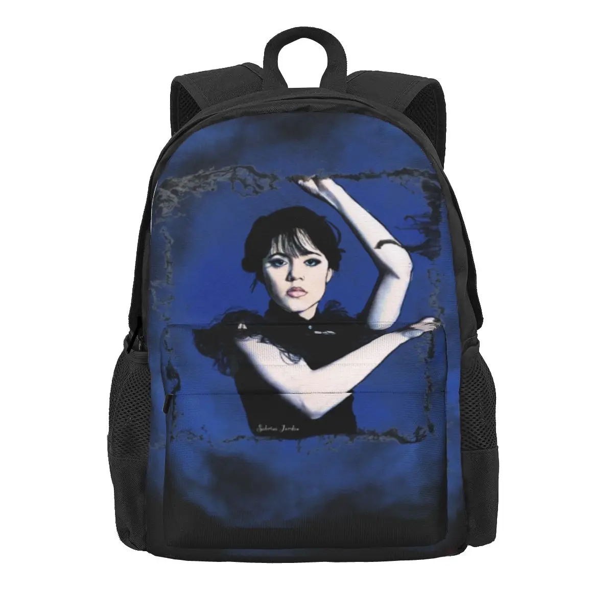 

Blue Backpack Jenna Ortega, дорожные рюкзаки для дам, женские стильные школьные ранцы, дизайнерские дышащие рюкзаки